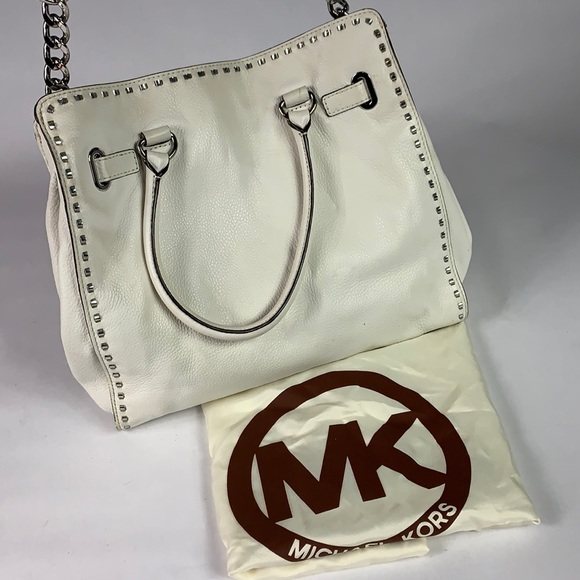 MICHAEL KORS Hamilton Whipped Optic White Tote - Picture 2 of 11